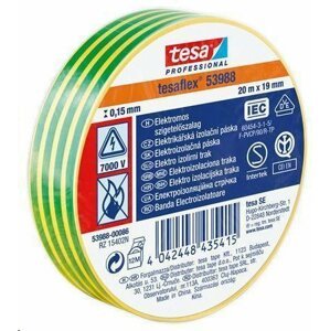 TESA Izolační páska "Professional 53988", zelená/žlutá 19 mm x 20 m; TE53988