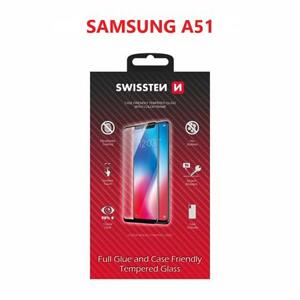 Swissten sklo full glue, color frame, case friendly Samsung A515F Galaxy A51 černé; 54501759