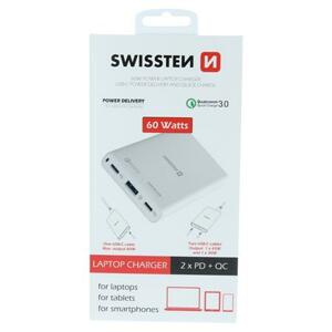 Swissten síťový adaptér 60w pd3.0 & qc4 pps; 22013345
