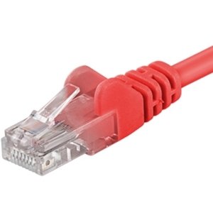 PremiumCord Patch kabel UTP RJ45-RJ45 CAT6 1m červená; sp6utp010R