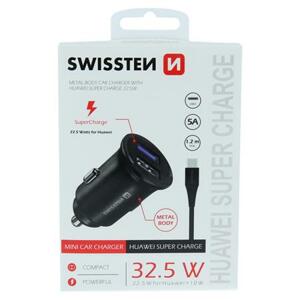 Swissten  CL adaptér pro Huawei super charge 22.5w + kabel Huawei super charge 5a 1,2 m black; 20116100