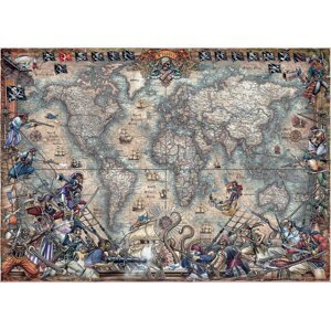 EDUCA Puzzle Pirátská mapa 2000 dílků; 126059