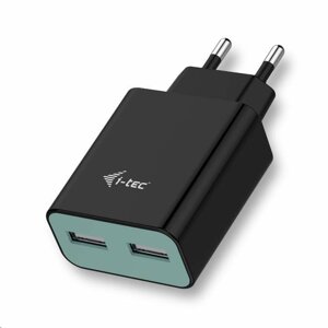 i-Tec USB Power Charger 2 Port 2.4A - USB nabíječka - černá; CHARGER2A4B
