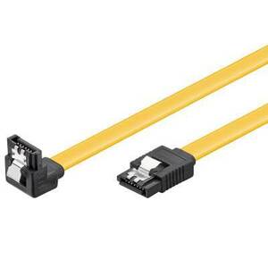 PremiumCord 1.0m SATA 3.0 datový kabel  1.5GBs / 3GBs / 6GBs, kov.západka, 90°; kfsa-15-10