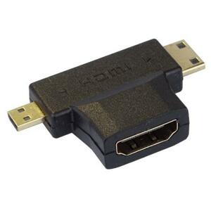 PremiumCord Adaptér HDMI na mini HDMI typ C a micro HDMI typ D; kphdma-17