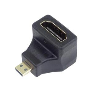 PremiumCord Adapter Micro HDMI Male na HDMI Female zahnutý do pravého úhlu 90° ; kphdma-24