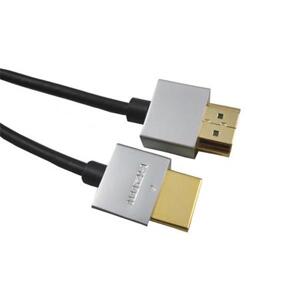 PremiumCord Slim HDMI High Speed + Ethernet kabel, zlacené konektory, 2m ; kphdmes2