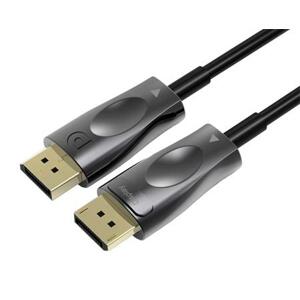 PremiumCord Optický DisplayPort 1.4 přípojný kabel M/M, zlacené konekt. 15m; kport6-15