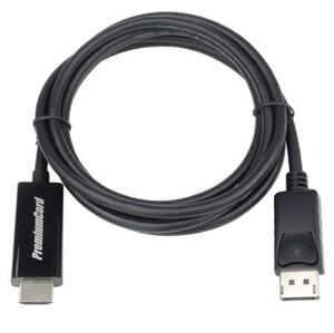 PremiumCord DisplayPort 1.2 na HDMI 2.0  kabel pro rozlišení 4Kx2K@60Hz, 2m; kportadk04-02