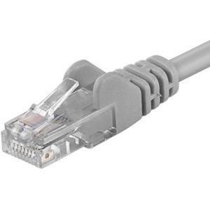 PremiumCord Patch kabel UTP RJ45-RJ45 CAT6 0.1m šedá; sp6utp001