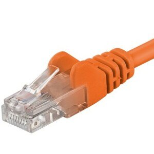PremiumCord Patch kabel UTP RJ45-RJ45 CAT6 0.5m oranžová; sp6utp005E