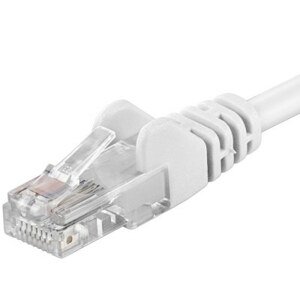 PremiumCord Patch kabel UTP RJ45-RJ45 level 5e 1,5m bílá; sputp015W