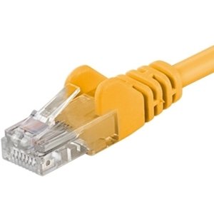 PremiumCord Patch kabel UTP RJ45-RJ45 level 5e 1,5m žlutý; sputp015Y