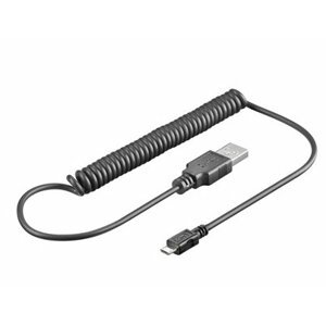 PremiumCord Kabel micro USB 2.0, A-B 1m - kroucený 50cm až 100cm; ku2m1fkr