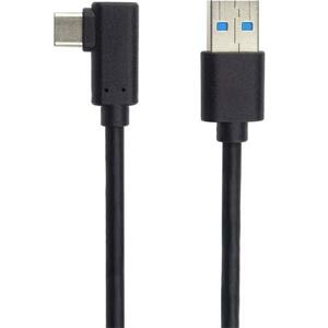 PremiumCord Kabel USB typ C/M zahnutý konektor 90° - USB 3.0 A/M, 50cm; ku31cz05bk