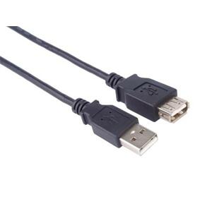 PremiumCord USB 2.0 kabel prodlužovací, A-A, 20cm černá; kupaa02bk