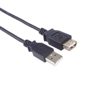 PremiumCord USB 2.0 kabel prodlužovací, A-A, 5m černá; kupaa5bk