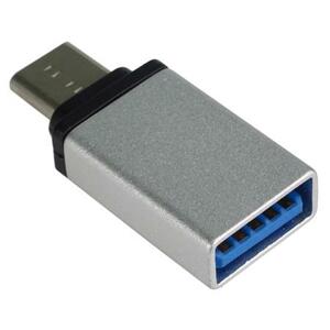 PremiumCord Adaptér USB 3.1 konektor C/male - USB 3.0  A/female, stříbrný, OTG; kur31-05