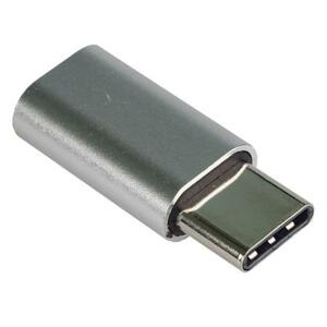 PremiumCord Adaptér USB 3.1 konektor C/male - USB 2.0  Micro-B/female, stříbrný; kur31-06