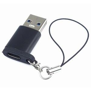 PremiumCord Adaptér USB3.0 A male - USB-C Female, černý s očkem na zavěšení; kur31-19