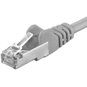 Premiumcord Patch kabel CAT 6a S-FTP,RJ45-RJ45,LSOH, AWG 26/7 0,25m šedá; sp6alsoh002