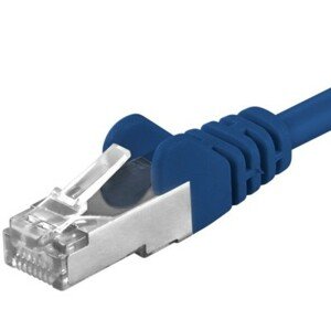 Premiumcord Patch kabel CAT6a S-FTP, RJ45-RJ45, AWG 26/7 0,25m modrá; sp6asftp002B