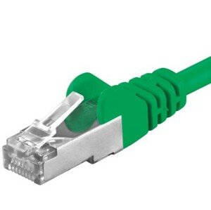 Premiumcord Patch kabel CAT6a S-FTP, RJ45-RJ45, AWG 26/7 0,25m zelený; sp6asftp002G