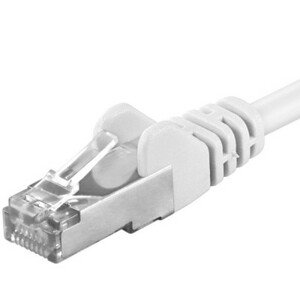 Premiumcord Patch kabel CAT6a S-FTP, RJ45-RJ45, AWG 26/7 0,5m bílá; sp6asftp005W