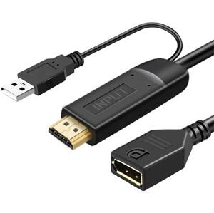 PremiumCord  Adaptér HDMI 2.0 na DisplayPort 1.2 rozlišení 4K@60Hz 25cm; kportad22