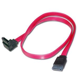 PremiumCord Kabel SATA 0,5m 1x90°+1x rovný konektor; kfsa-5-05