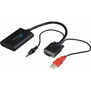 PremiumCord HDMI elektronický konvertor na rozhraní VGA + audio; khcon-07