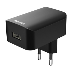 Hama síťová USB nabíječka, 5 V/1 A, černá; 173755