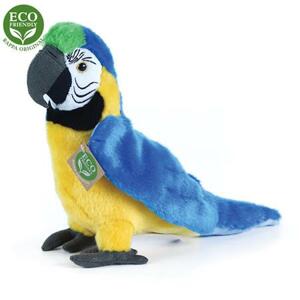 Rappa Plyšový papoušek modro žlutý Ara Ararauna 24 cm ECO-FRIENDLY; 195059