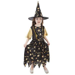 Rappa Dětský kostým čarodějnice/Halloween (M); 423237