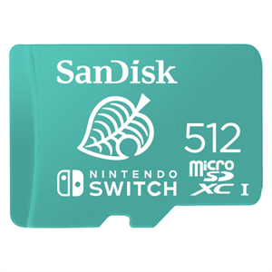 Sandisk Nintendo Switch micro SDXC 512GB 100MB/s A1 C10 V30 UHS-1 U4; SDSQXAO-512G-GNCZN