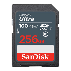 SanDisk Ultra 256GB SDXC Memory Card 100MB/s; SDSDUNR-256G-GN3IN