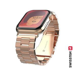 Swissten řemínek pro Apple Watch kovový 42-44 mm růžovo zlatý; 46000313
