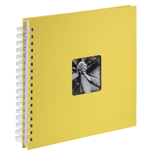Hama album klasické spirálové FINE ART 28x24 cm, 50 stran, žlutá, bílé stránky; 7198