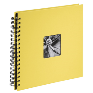 Hama album klasické spirálové FINE ART 28x24 cm, 50 stran, žlutá, černé stránky; 7199