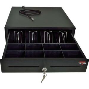 Virtuos S-410 - pokladní zásuvka, 4B/8C, 24V, matná černá ; EKO0103