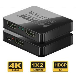 PremiumCord HDMI splitter 1-2 porty, s napájením z USB, 4K, FULL HD, 3D; khsplit2c