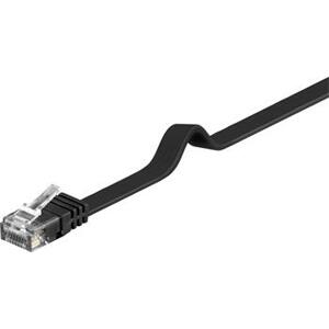 PremiumCord Plochý patch kabel UTP RJ45-RJ45 CAT6 0.5m černá; sp6uflat005C