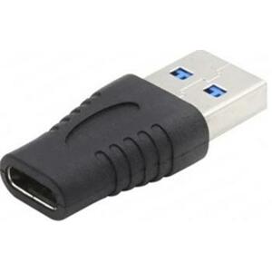 PremiumCord Adaptér USB 3.0 A male - USB-C female, černý zastříknutý adaptér; kur31-21