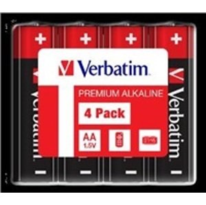 Verbatim Alkalické baterie AA, 4 Pack - Shrink 49501; 49501