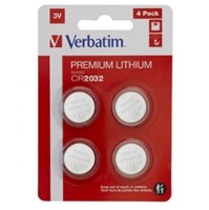 Verbatim Lithium baterie CR2032 3V 4ks v balení 49533; 49533