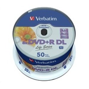 Verbatim DVD+R Double Layer 8.5GB 8X 50 Pack Spindle 97693; 97693