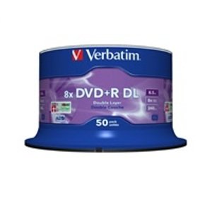 Verbatim DVD+R(50-pack)/Double Layer/Spindle/ 8X 8.5GB Matt Silver 43758; 43758