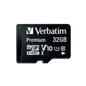 Verbatim MicroSDHC karta 32GB Premium, U1 + SD adaptér 44083; 44083