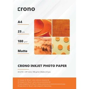 Crono PHPM4A, fotopapír matný, A4, 180g, 25ks; PHPMA4-25