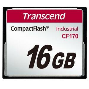 Transcend 16GB INDUSTRIAL CF CARD CF170 paměťová karta (MLC); TS16GCF170